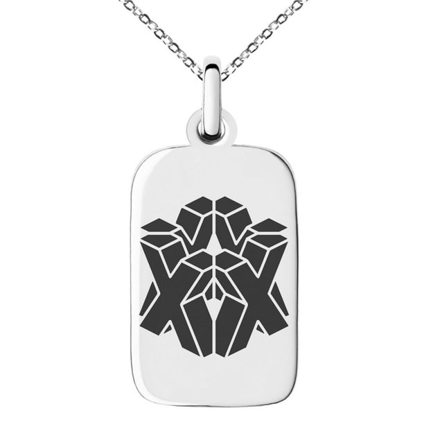 Tioneer Stainless Steel Letter A Initial 3D Cube Box Monogram Floating Heart Tag Charm Pendant Necklace Tioneer Stainless Steel Letter A Initial 3D Cube Box Monogram Floating Heart Tag Charm Pendant Necklace